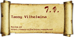 Tassy Vilhelmina névjegykártya